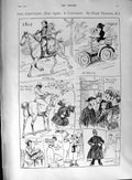 Original Old Antique Print 1901 Horse Highwayman Transport Armstrong Bamburgh