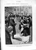 Original Old Antique Print 1901 Church Bartholomew Smithfield Siers War Africa