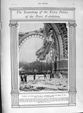 Old Antique Print 1901 Statue La Parisienne Paris Exhibition Fairy Palace 20th