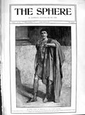 Original Old Antique Print 1901 Portrait Henry Irving Coriolanus Lyceum Theatre