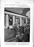Old Antique Print 1901Queen Alexandra Denmark Train Headfort Ship Muskoka 20th