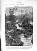Original Old Antique Print 1901 Import Sugar London Docks Mountains Sea Snowdon