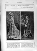 Old Antique Print 1901 Langtry Antoinette Theatre Shakspere First Folio 20th