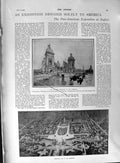 Old Antique Print 1901 Exhibition Buffalo Eva Moore Fashion Theatre Dress 20th