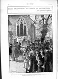 Old Antique Print 1901 Lord Beaconsfield Church Hughenden Bishop Stubbs 20th