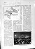 Original Old Antique Print 1901 Military Exhibition Earl'S Court Green London