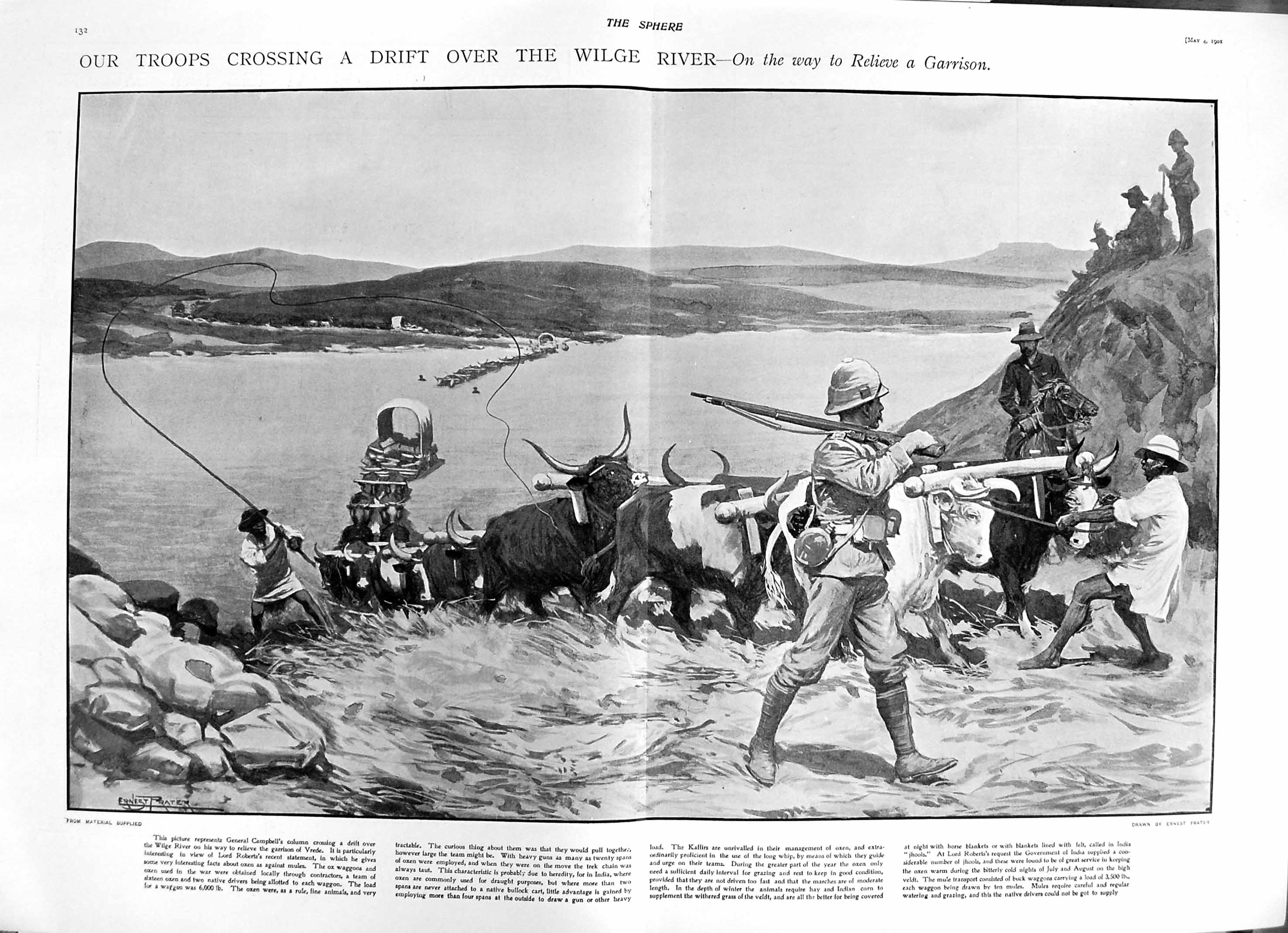 Original Old Antique Print 1901 General Campbell Siers Wilge Art Halle Symonds