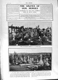 Original Old Antique Print 1901 English Graveyard Bloemfontein Calhoun Mercier