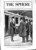 Old Antique Print 1901 Alfred Milner Waterloo Train Chamberlain Salisbury 20th