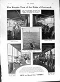 Old Antique Print 1901 Duke Cornwall Ship Ophir Singapore Casket Penang 20th