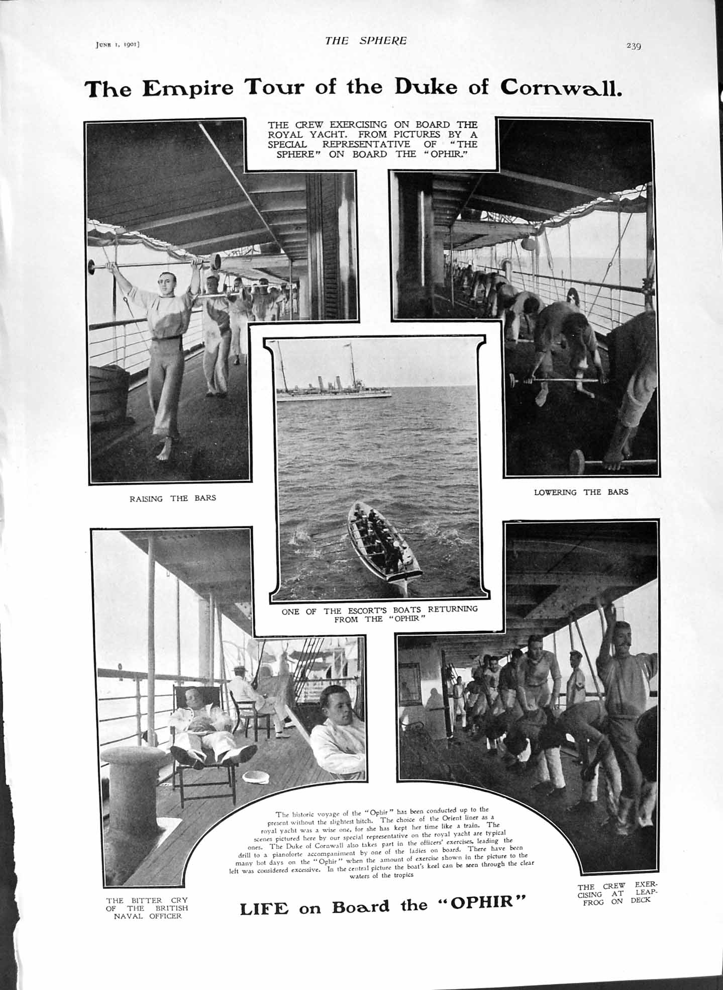 Old Antique Print 1901 Duke Cornwall Ship Ophir Singapore Casket Penang 20th