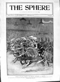 Old Antique Print 1901 Charge Lancers Military Tournament Islington War 20th