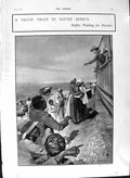 Original Old Antique Print 1901 Troop Train Africa Kaffirs Maori Ohinemutu Lake