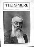 Original Old Antique Print 1901 Portrait Sir Walter Besant Born Portsmouth 20th