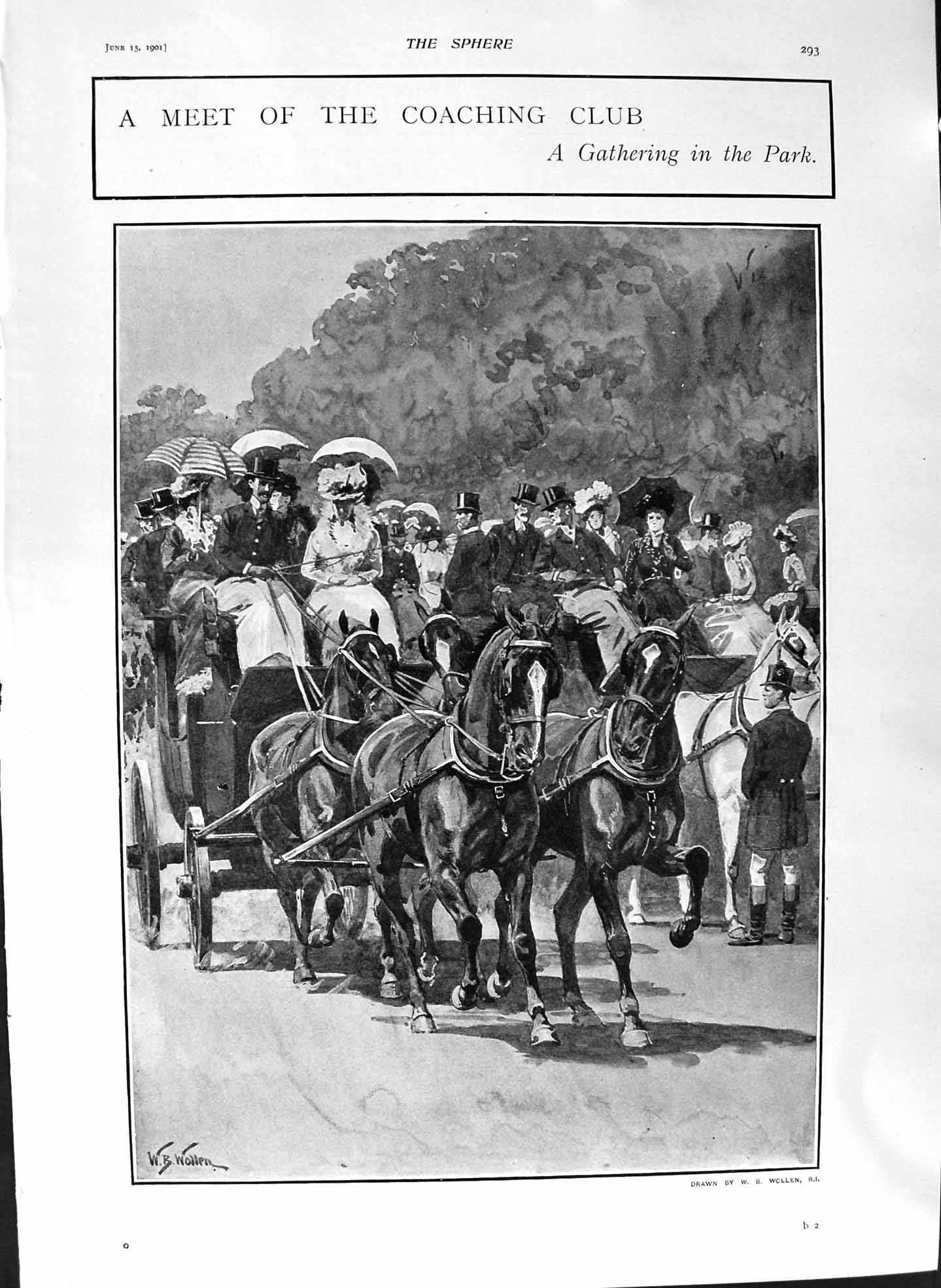 Old Antique Print 1901 Horses Coaching Club Sultan Morocco Maclean Army 20th