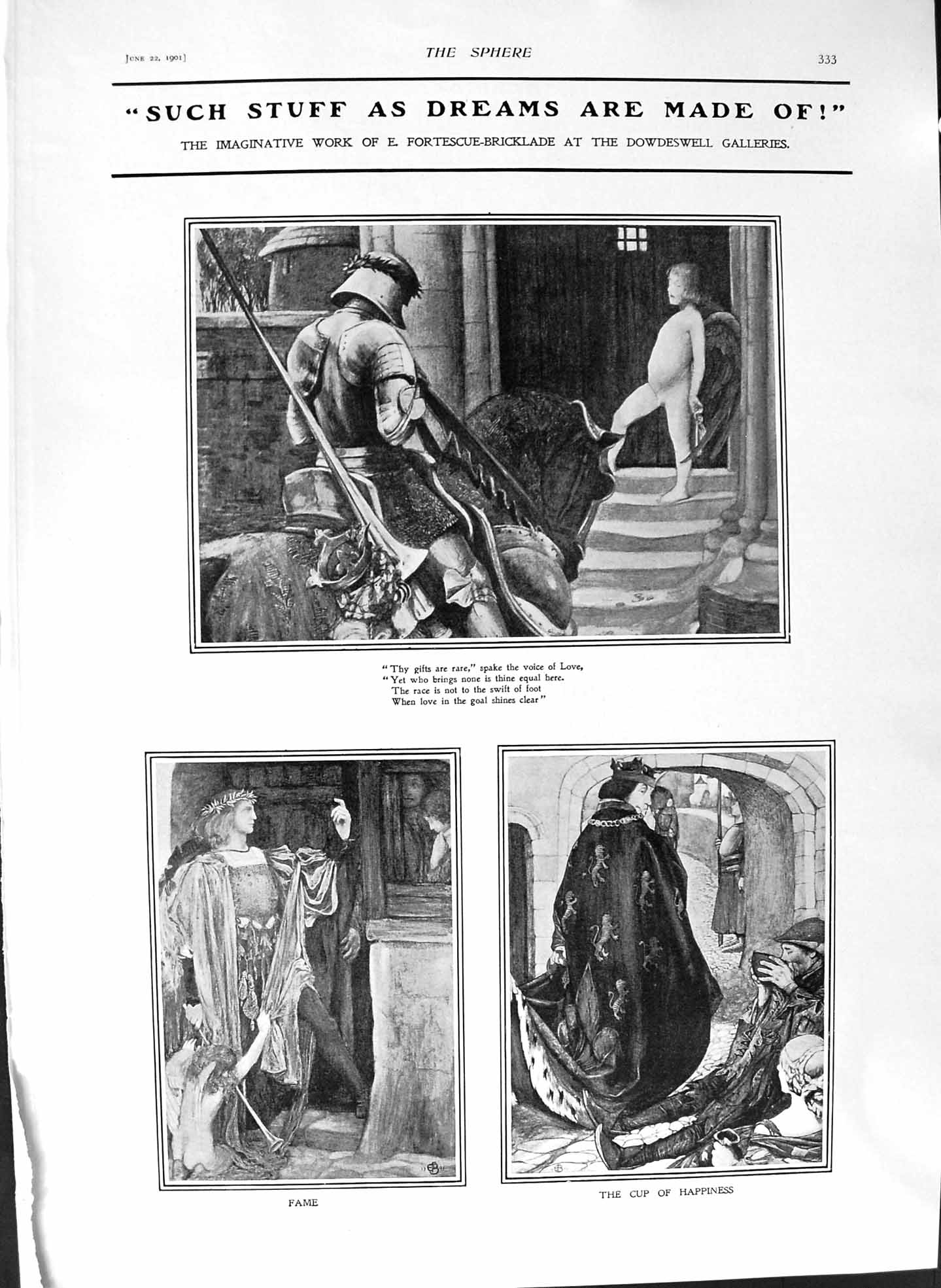 Original Old Antique Print 1901 Fortescue-Bricklade Theatre Winifred Mohwinkel
