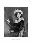 Antique Old Print 1901 Self Portait Madame Le Brun Uffizi Gallery Florence 20th