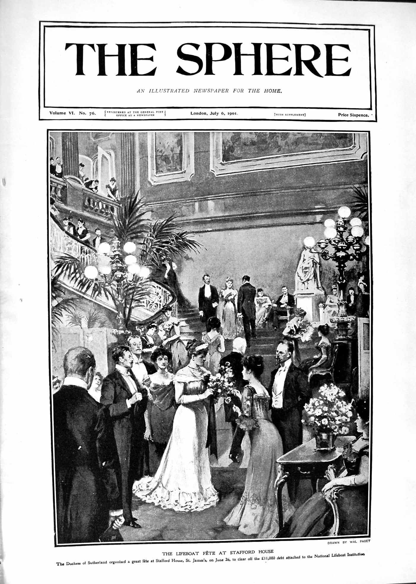 Old 1901 Lifeboat Fete Stafford House St. James'S Duchess Sutherland Victorian