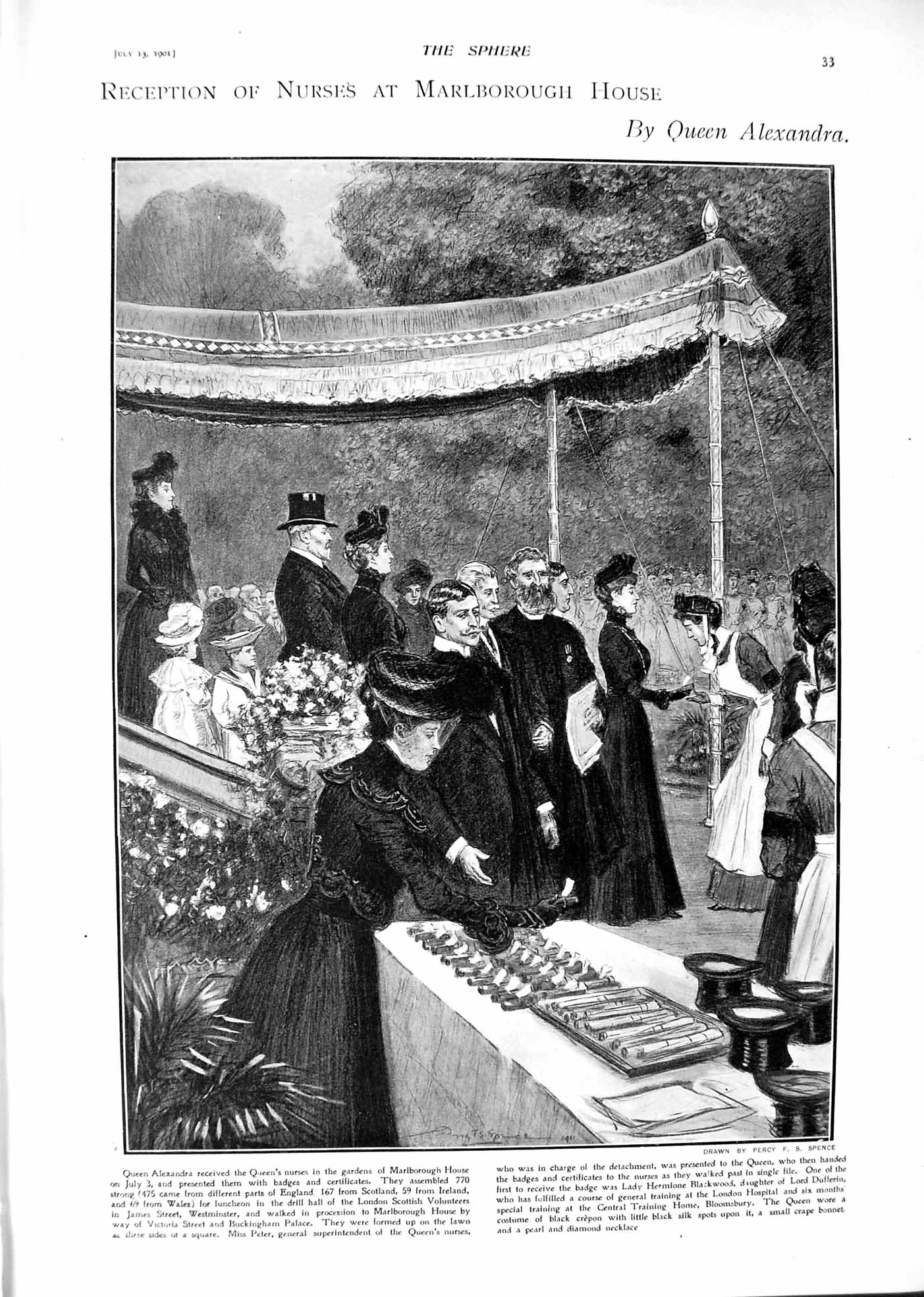 Old 1901 Reception Nurses Marlborough Queen Alexandra Lowe Armstrong Victorian