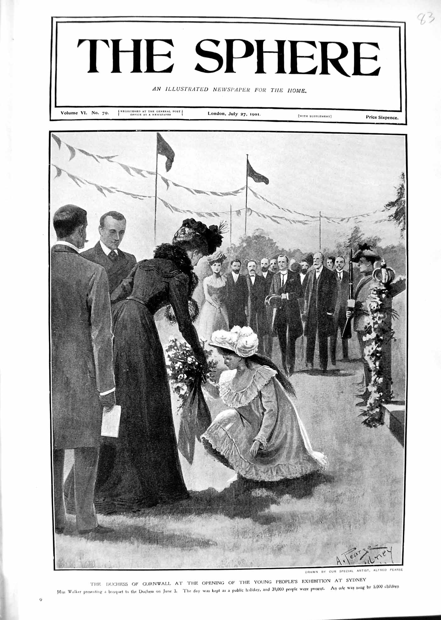 Old 1901 Duchess Cornwall Opening Young People'S Exhibition Sydney Wa Victorian