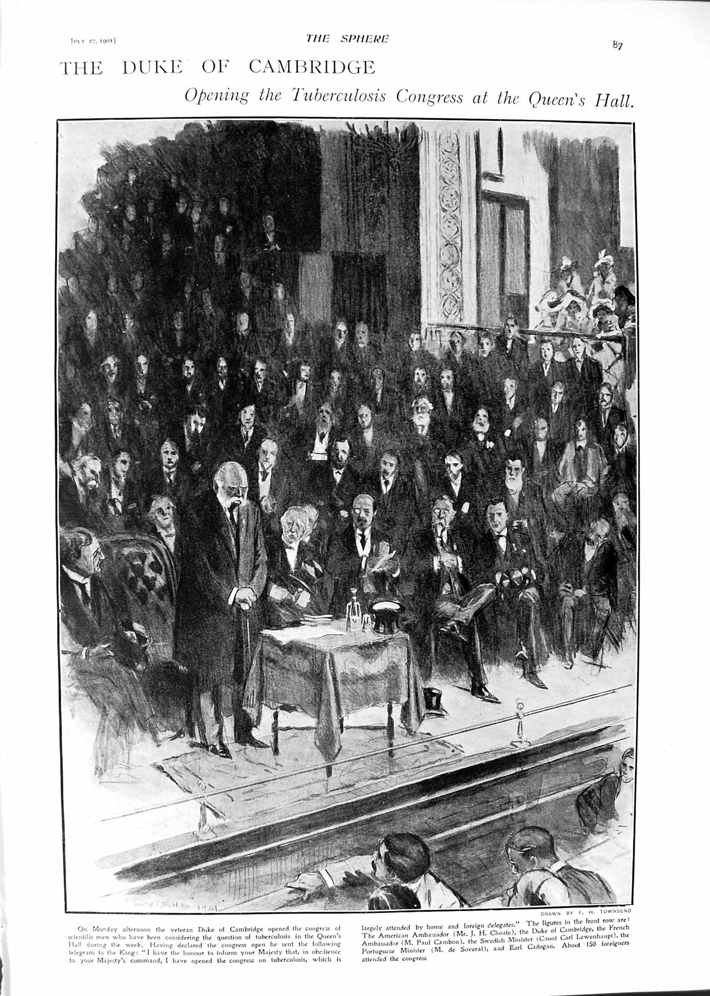Old 1901 Duke Cambridge Tuberculosis Congress Queen'S Choate Cambon S Victorian