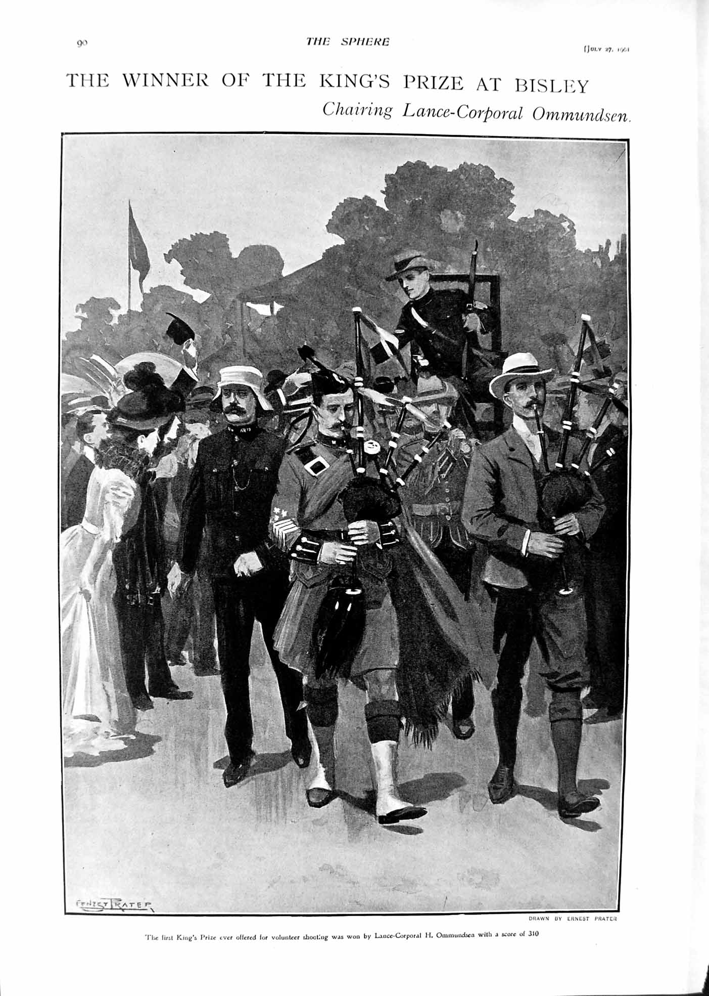 Old 1901 King'S Prize Bisley Lance-Corporal Ommundsen French Sailors Victorian