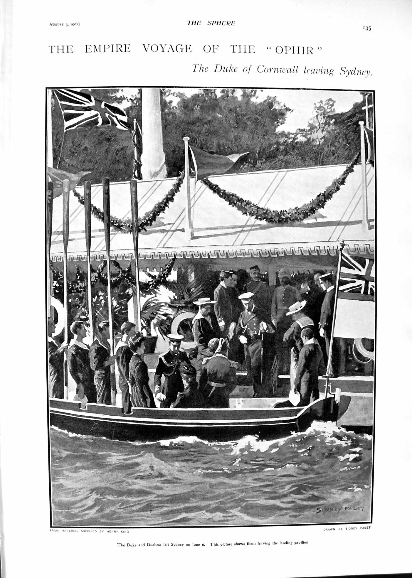 Old 1901 Duke Cornwall Australia Ophir Ship Austin Dobson Biographer Victorian