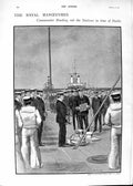 Old 1901 Naval Manoeuvres Commander Reading Ship Trafalgar Swans Rive Victorian