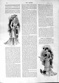 Antique Old Print 1901 Ladies Fashion Seaside Costume Gown Homburg Dresses 20th