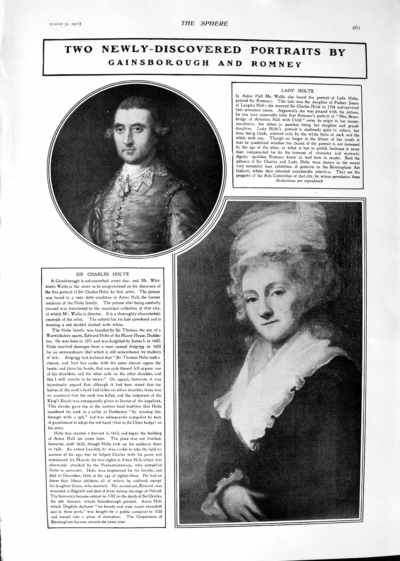 Old 1901 Gainsborough Romney Lady Charles Holte Henry Irving Becket T Victorian