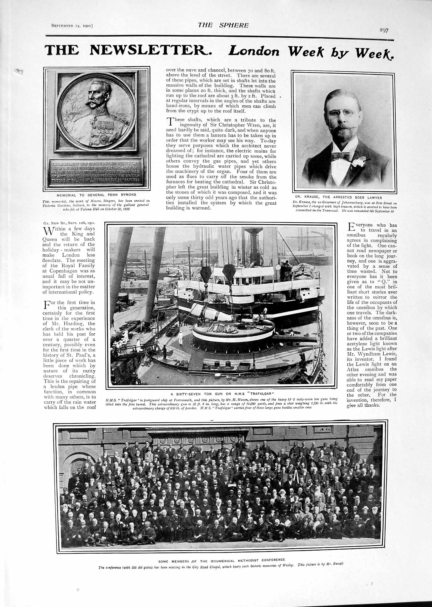 Old 1901 Krause Boer Laywer Penn Symons Trafalgar Ship Methodist Tear Victorian