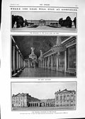 Old 1901 Principal Entrance Palace Compiegne Great Ball-Room Architec Victorian