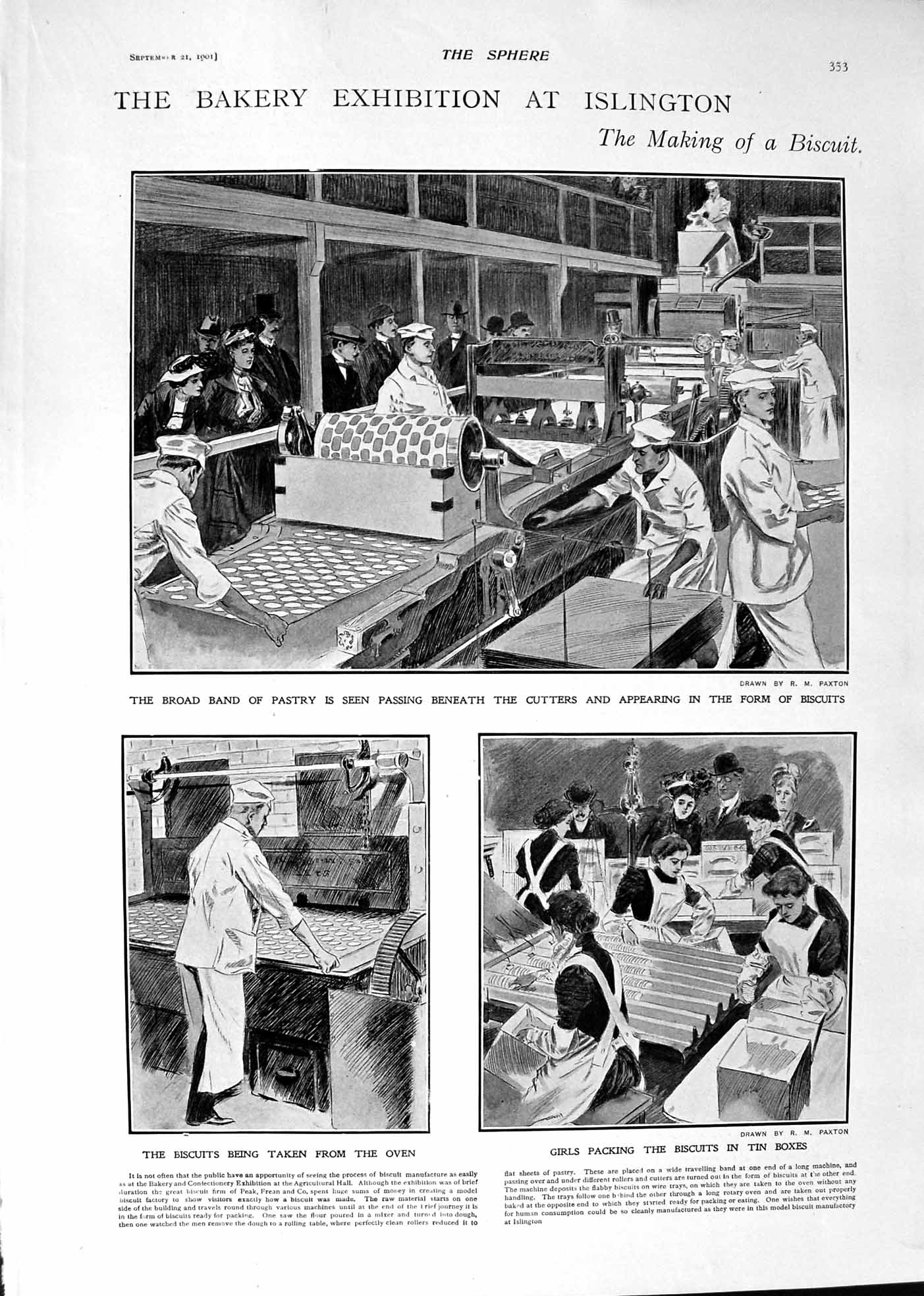 Old 1901 Bakery Exhibition Islington Biscuits Pastry King Edward Osbo Victorian