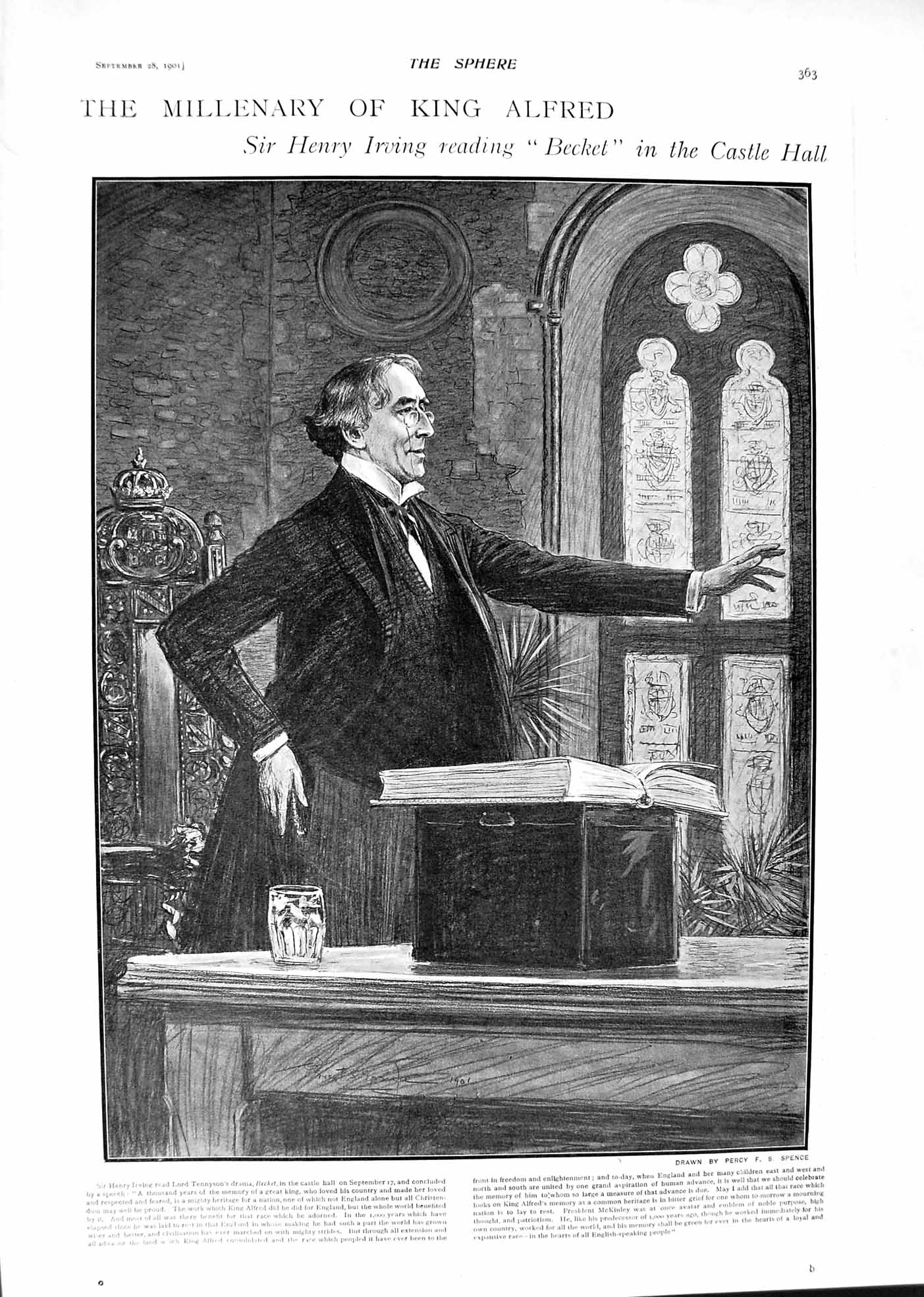 Old 1901 Henry Irving Becket Castle Hall Ship Askola Standart Wilhelm Victorian