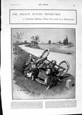 Old 1901 France War Military Motor Car Crash Lucas Malet Harrison Aut Victorian