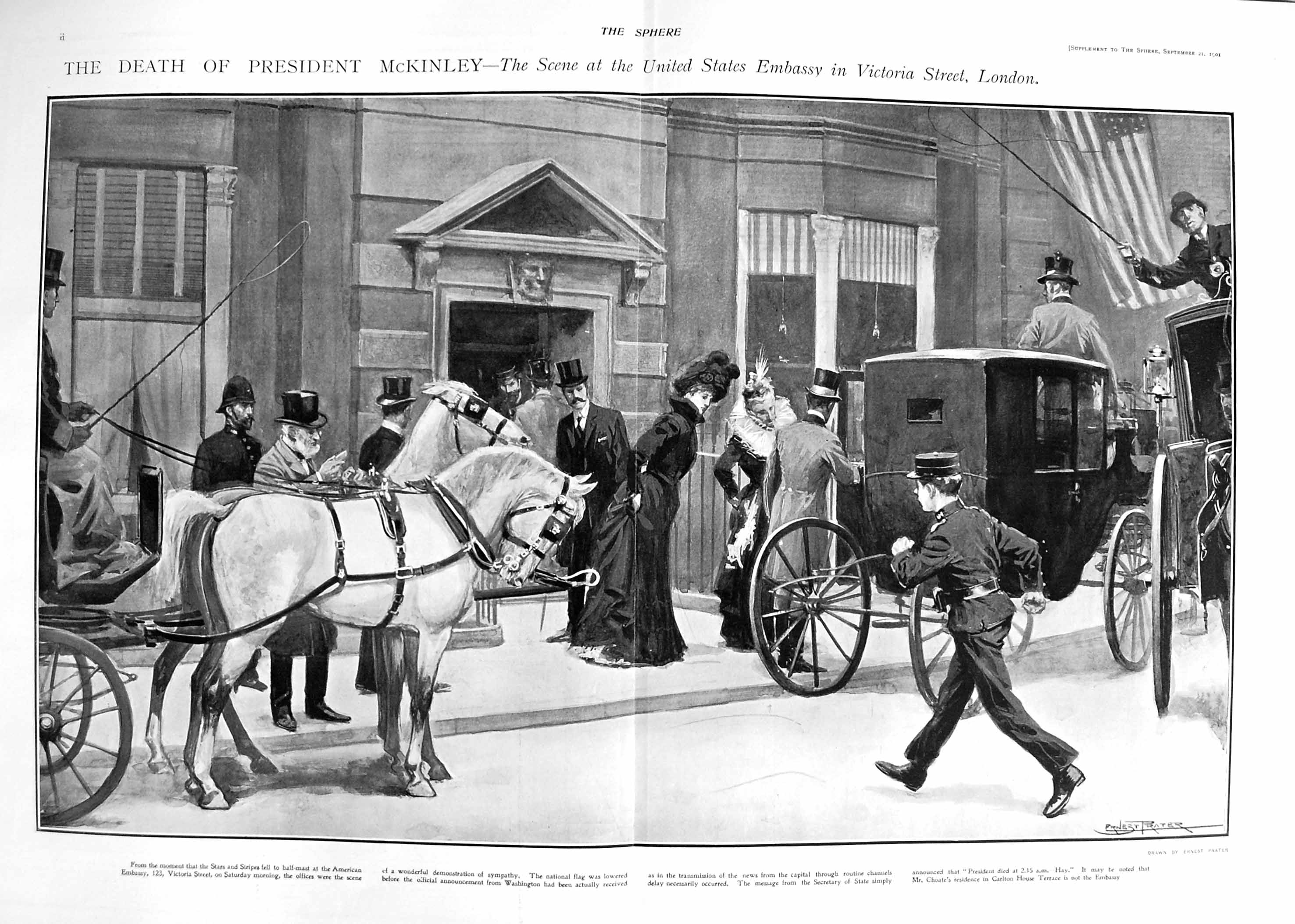 Old 1901 President Mckinley America News Death United States EmbassyVictorian