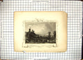 Original Old Antique Print Gravesend Kent England Horse Tombleson Engraving