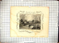 Old Antique Print Allington Locks Trees Kent England Tombleson Engraving