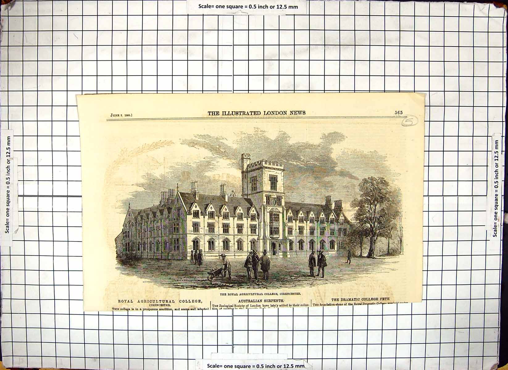 Old Royal Agriculture College Cirencester Architecture Building 1860 Victorian