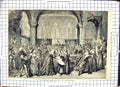 Antique Old Print Canterbury Pilgrims Villiers Stanford Opera 1884 Friston 19th