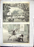 Original Old Antique Print Verdi'S Otello Theatre Paris Grand Opera 1894 19th