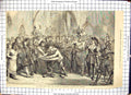 Old Antique Print 1878 Scene Les Cloches Corn Eville Folly Theatre Actors 19th