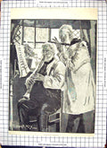 Old 1884 Village Waits Rehearsing Musical Instruments Men Edward King Victorian