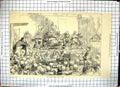 Original Old Antique Print 1871 Tichborne Trial Court Sketch Judges Audience