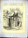 Antique Print Tichborne Claimant Trial Dr. Kenealy Bearded Man Judges 1873 19th