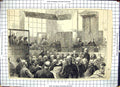 Original Old Antique Print 1877 Bailey Detectives Judges Men Interior Victorian
