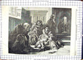 Antique Old Print Waiting For Verdict Solomon Royal Academy Exhibition 1857