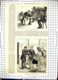 Old Print Condemned Cell Newgate Prison Press-Room Pinioning Jacket 1873 19th