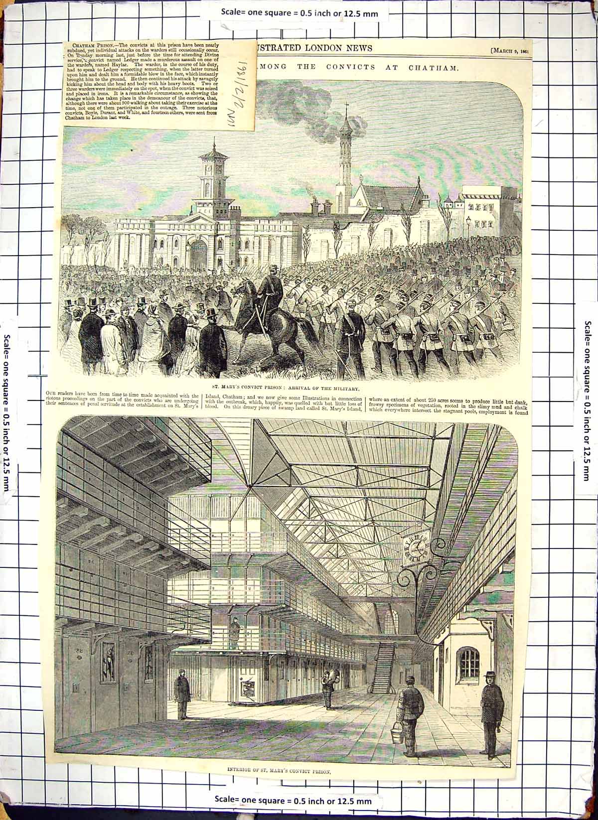 Old Chatham Convict Prison Outbreak St. Mary'S Militaryinterior 1861 Victorian