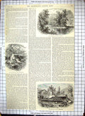 Original Old Antique Print Conemaugh Saw-Mill Sang Hollow Furnace 1889 19th
